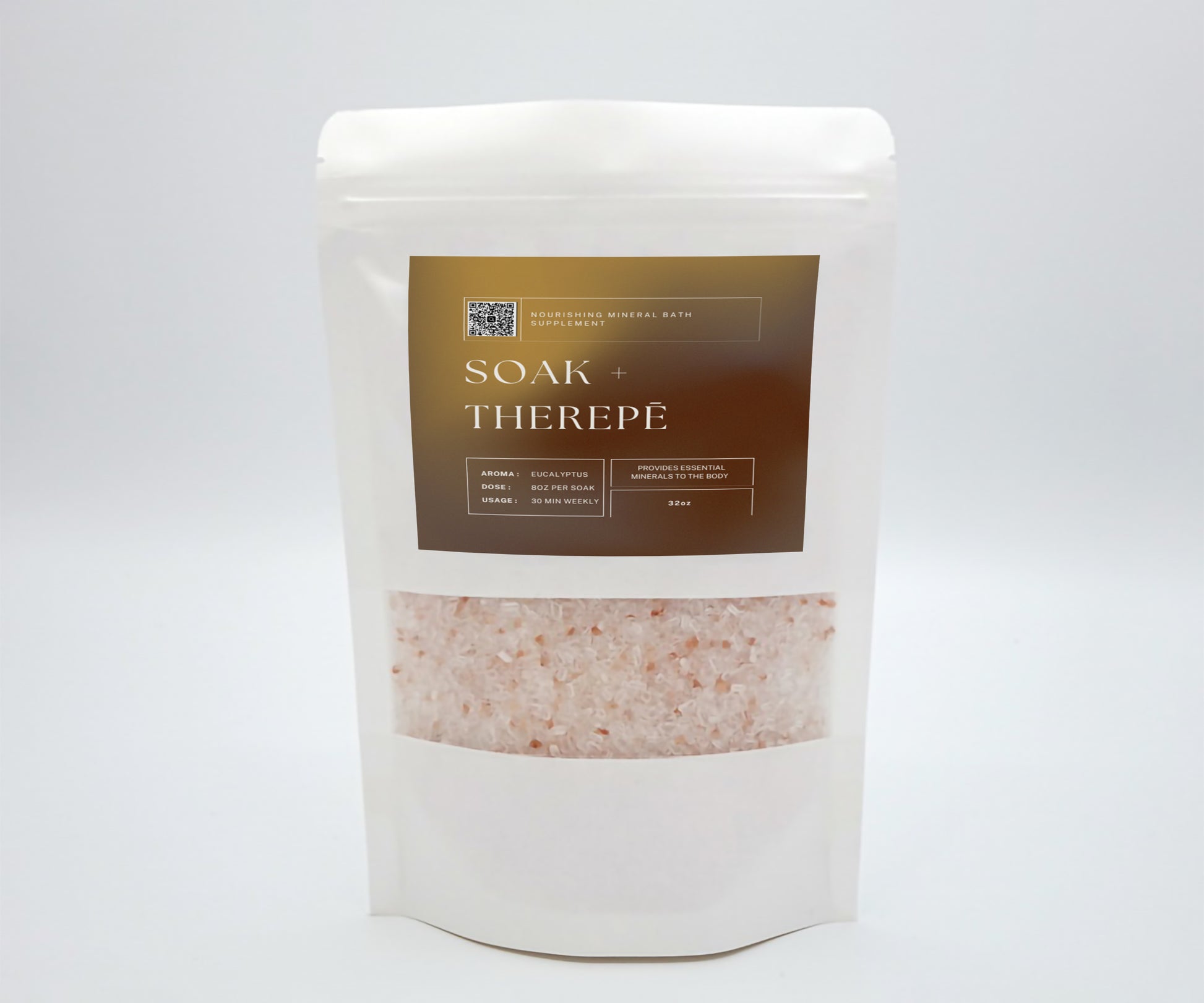 eco-friendly bath salt product with eucalyptus essential oil. Nourishing mineral bath soak for wellness